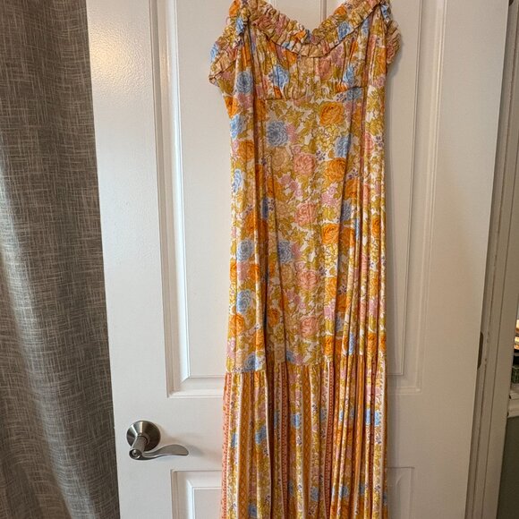 SPELL Enchanted Wood Strappy Maxi Dress - MED - NWT - Picture 6 of 11